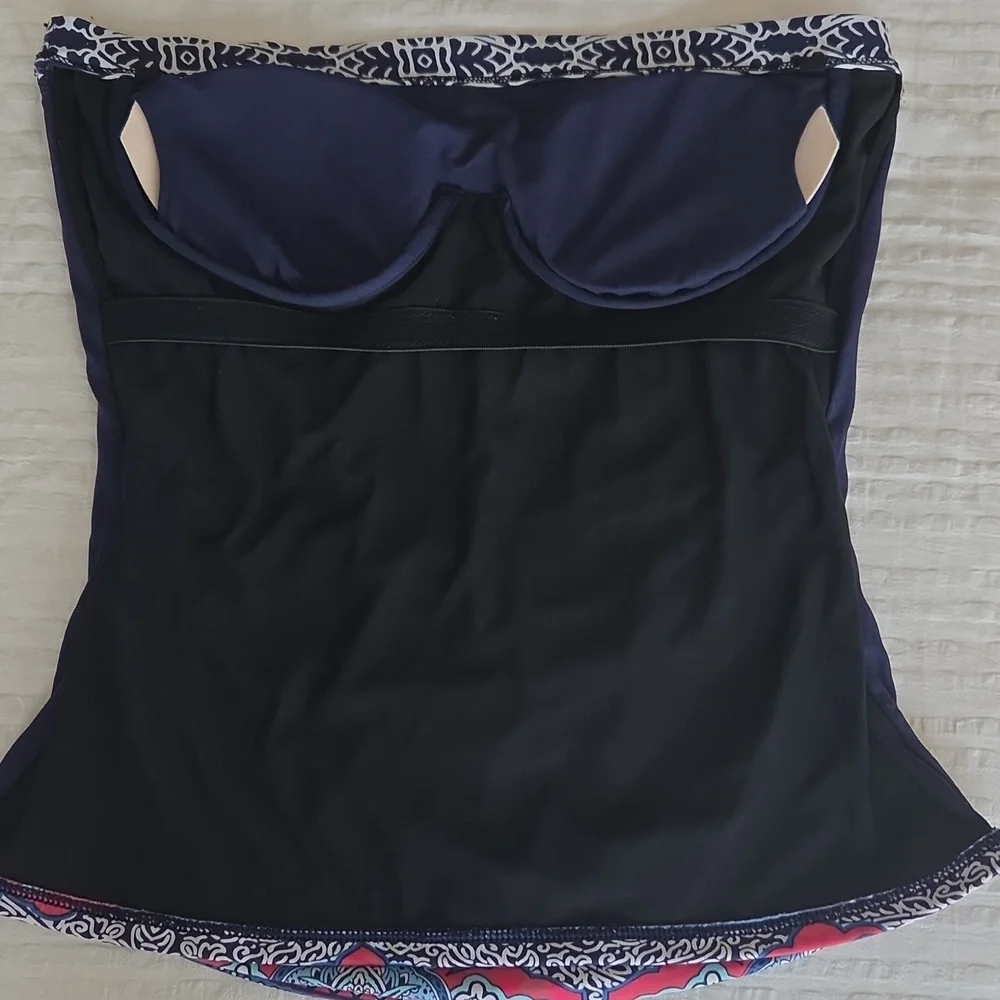 Tommy Bahama Navy Strapless Tankini/Tube Top, LNWOT, Size Small